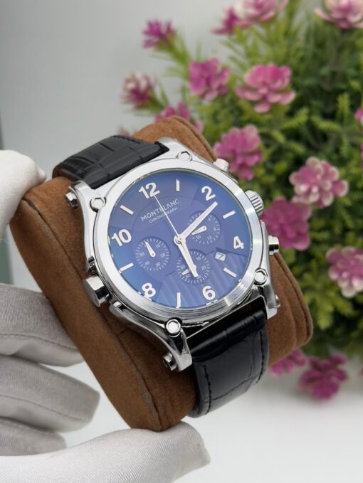 MONT-BLANC LEATHER STRAP WRISTWATCH - Image 3