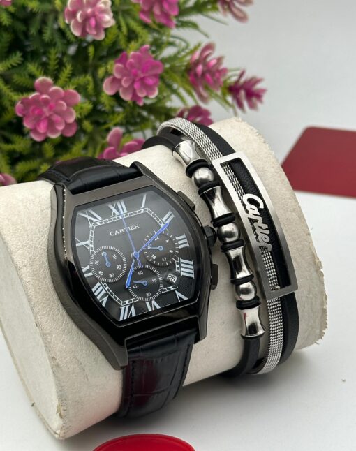 CARTIER LEATHER & BRACELET WRISTWATCH - Image 5