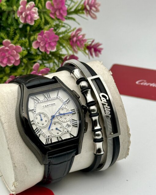 CARTIER LEATHER & BRACELET WRISTWATCH - Image 2