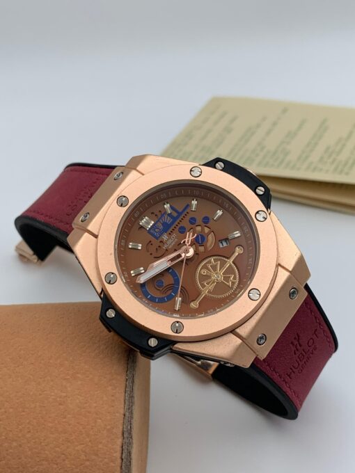 HUBLOT LEATHER STRAP WRISTWATCH - Image 12