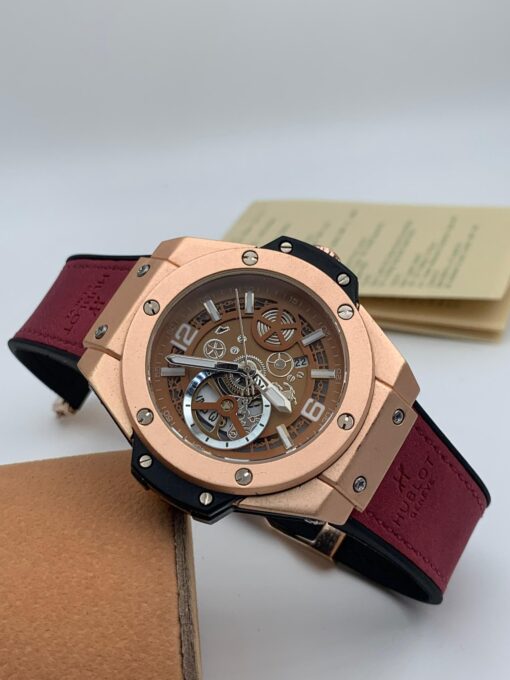 HUBLOT LEATHER STRAP WRISTWATCH