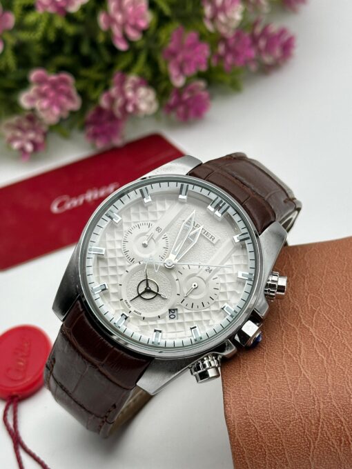 CARTIER LEATHER STRAP WRISTWATCH - Image 2