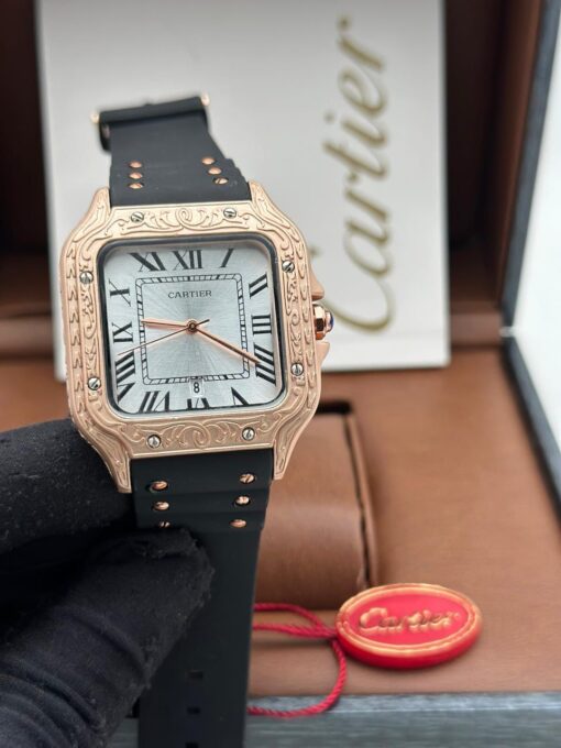 CARTIER  RUBBER-STRAP WRISTWATCH