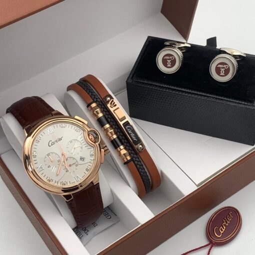 Full Cartier Men Wristwatch Set - Image 2