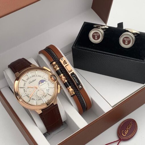 Full Cartier Men Wristwatch Set - Image 3