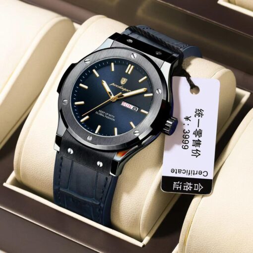 POEDAGAR Waterproof Wristwatch with Sapphire Glass - Image 9