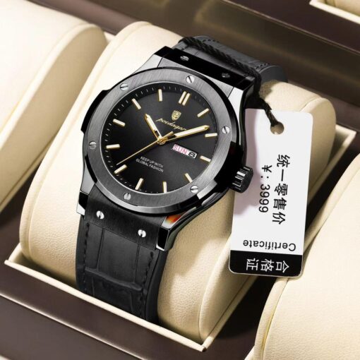 POEDAGAR Waterproof Wristwatch with Sapphire Glass - Image 5