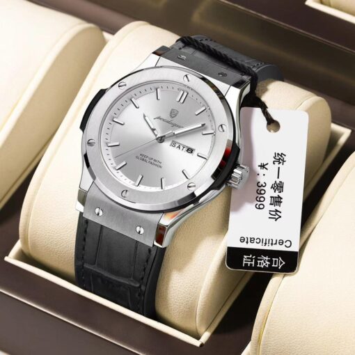 POEDAGAR Waterproof Wristwatch with Sapphire Glass - Image 6