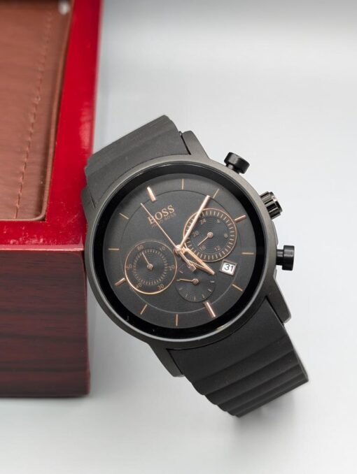 HUGO BOSS LEATHER STRAP WATCH - Image 7