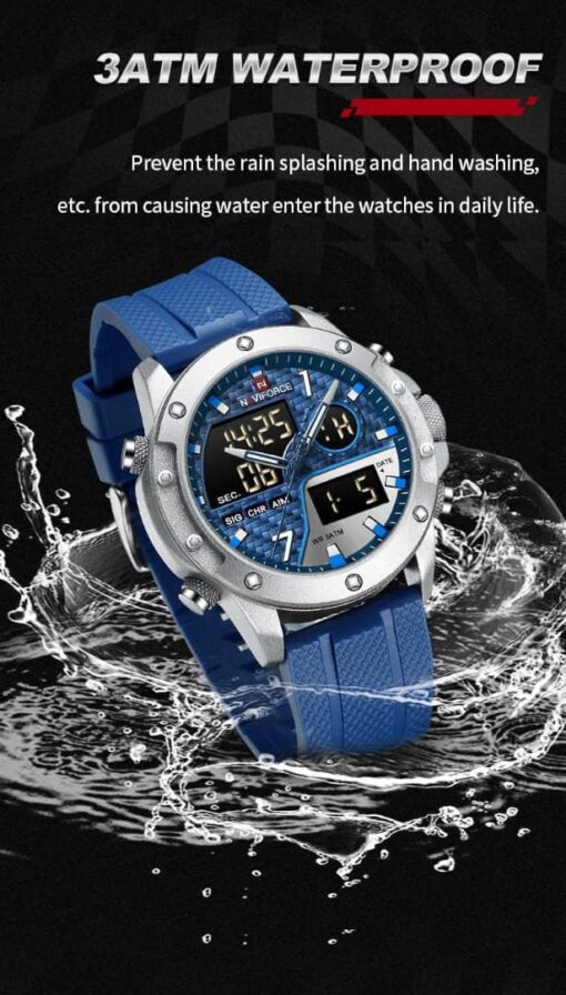 WATERPROOF RUBBER NAVIFORCE WRISTWATCH - Image 2