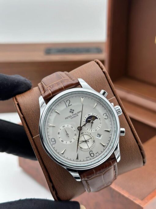 PATEK LEATHER STRAP WATCH - Image 6