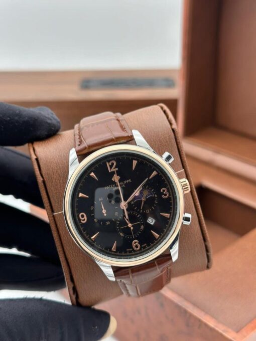 PATEK LEATHER STRAP WATCH