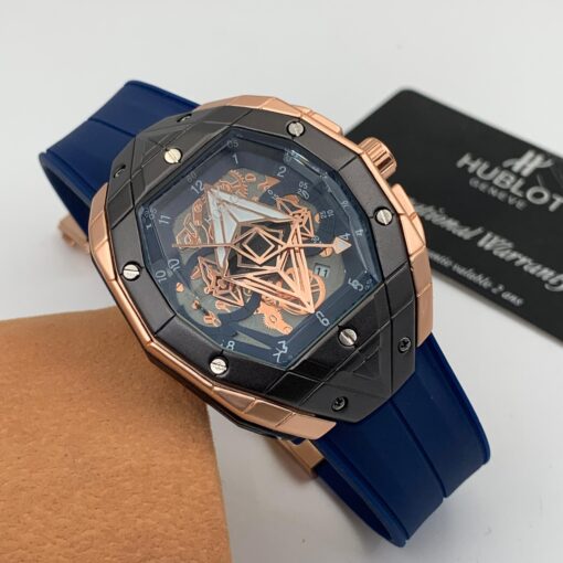 HUBLOT RUBBER STRAPPED WRISTWATCH - Image 5