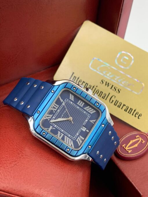 CARTIER DE SANTOS RUBBER STRAP WATCH - Image 5