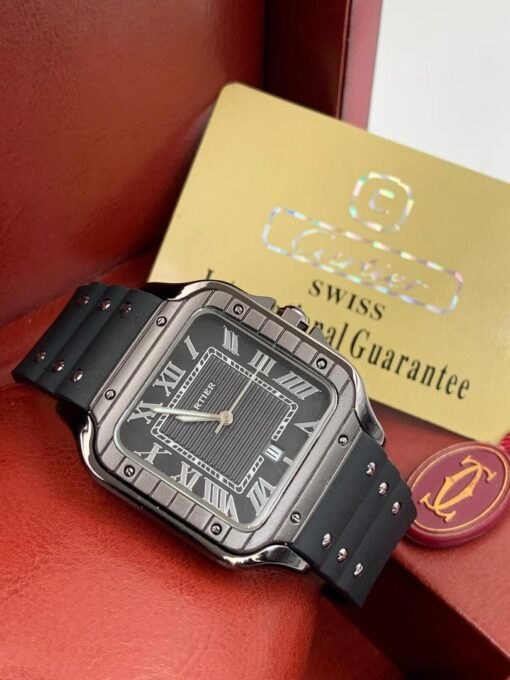 CARTIER DE SANTOS RUBBER STRAP WATCH - Image 7