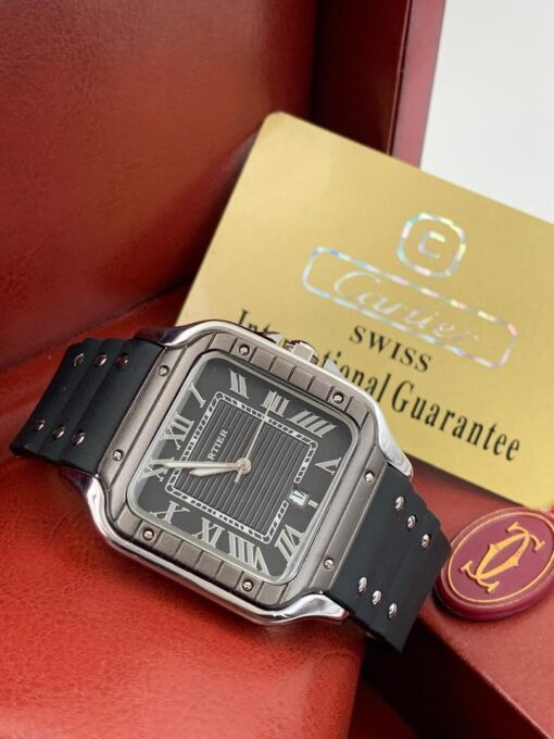 CARTIER DE SANTOS RUBBER STRAP WATCH - Image 8