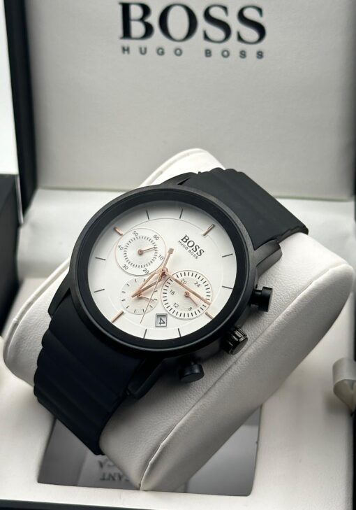 HUGO BOSS RUBBER STRAP WRISTWATCH