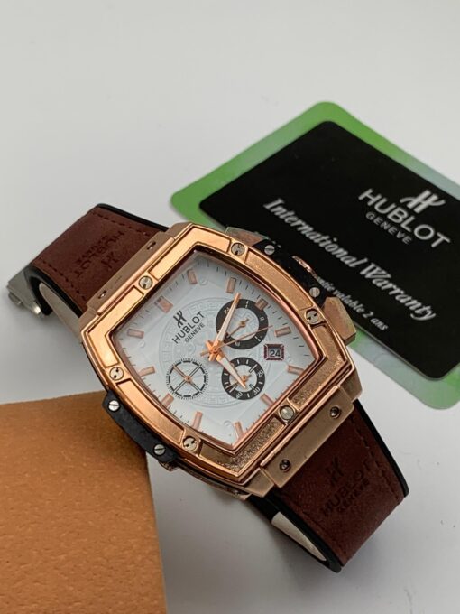 HUBLOT GENEVE LEATHER WRISTWATCH - Image 6