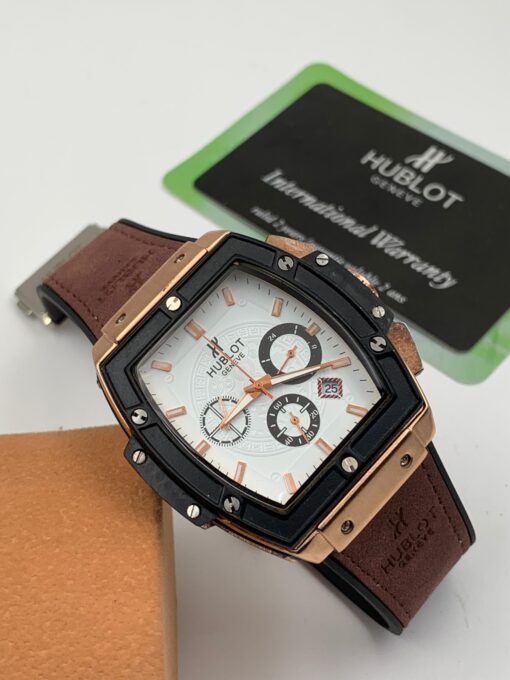 HUBLOT GENEVE LEATHER WRISTWATCH - Image 4