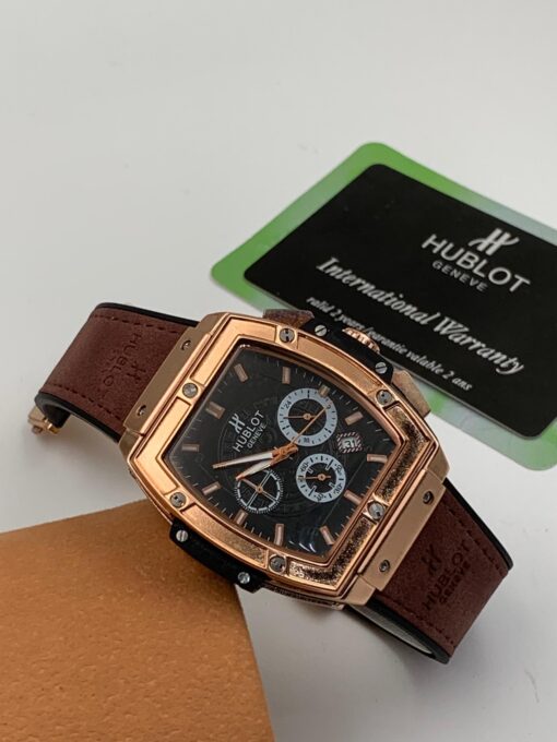 HUBLOT GENEVE LEATHER WRISTWATCH - Image 5