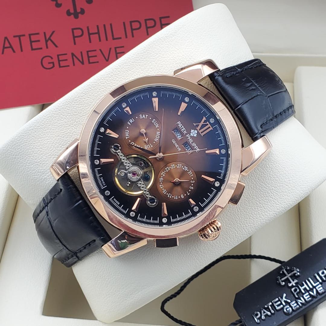 PATEK PHILIPPE AUTOMATIC LEATHER WRISTWATCH - Image 15