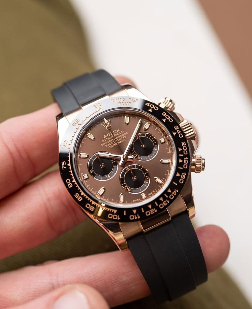 Rolex Automatic Rubber Strap Watch - Image 2