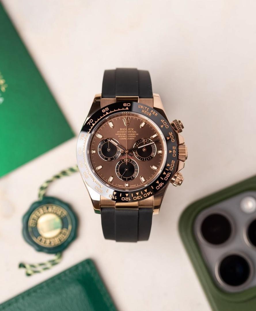 Rolex Automatic Rubber Strap Watch - Image 3