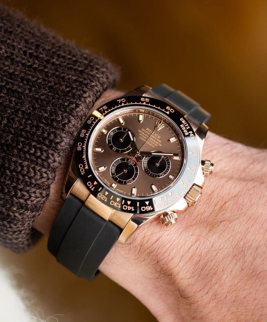 Rolex Automatic Rubber Strap Watch - Image 4