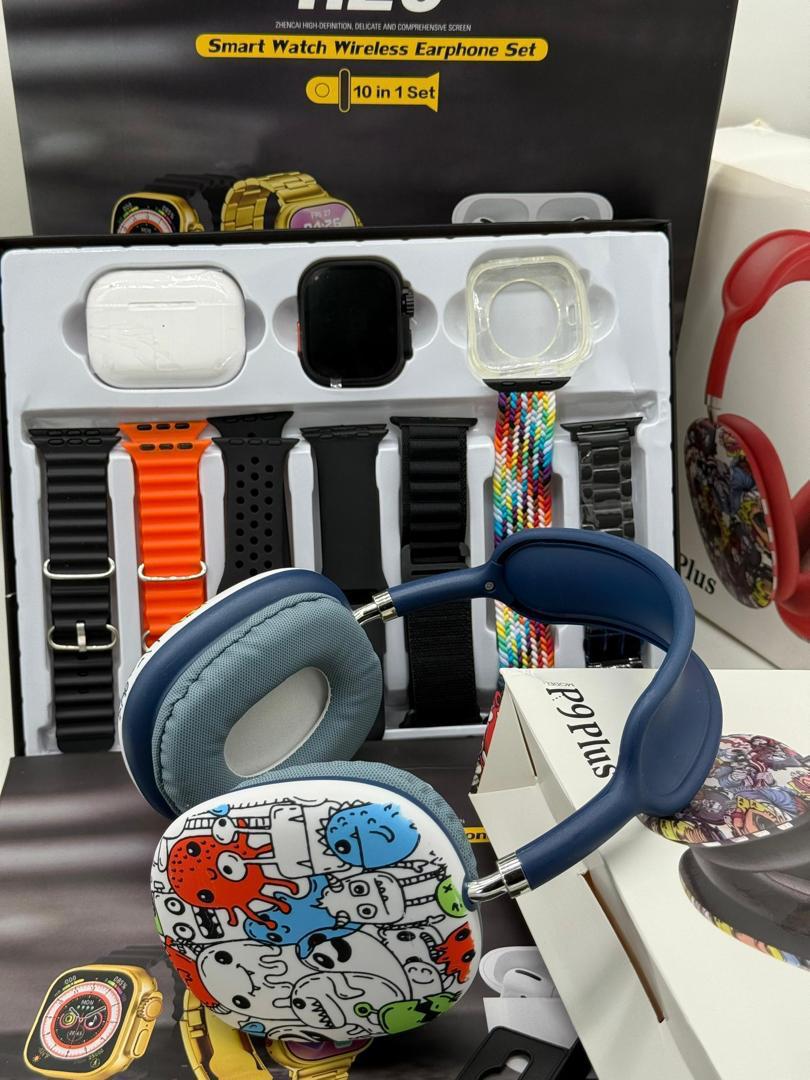 10-IN-1 H20 SMARTWATCH + P9PLUS HEADSET - Image 2