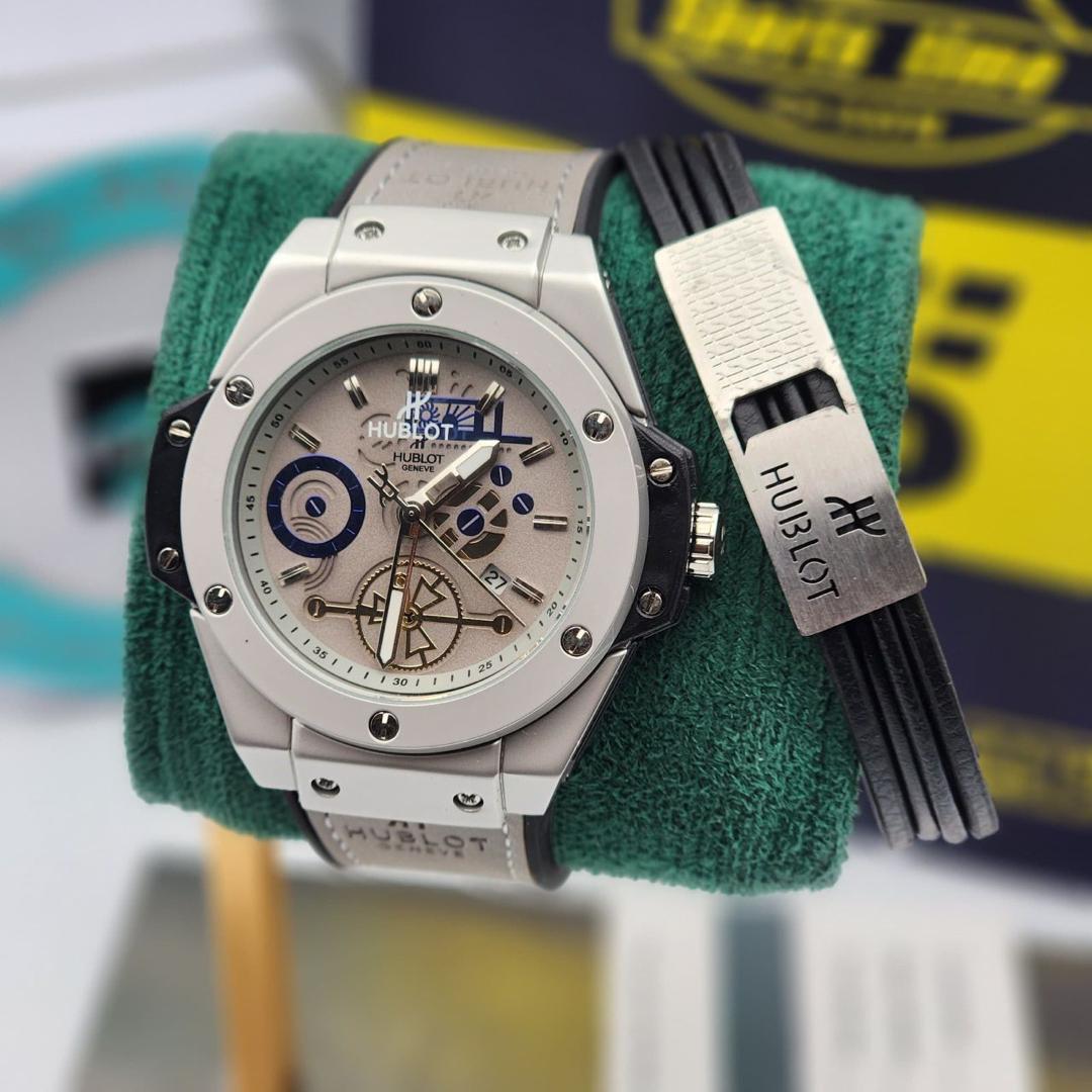 HUBLOT LEATHER SET WRISTWATCH